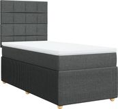 vidaXL Boxspringbed met matras, donkergrijs, 80x200 cm, gestoffeerd