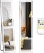 HOMCOM Miroir sur pied Aluminium 40x37x157,5cm Argent