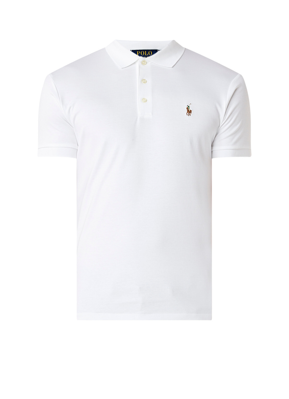 Ralph Lauren Polo van katoenjersey met ribboorden