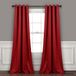 Lush Decor Geïsoleerde doorvoertule verduisterende linnen venster gordijn paneel (enkel paneel), 108" L x 52" W, rood