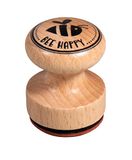 Rayher Houten stempel "Bee Happy" rond Ø 3 cm