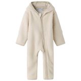 NAME IT BABY teddy jumpsuit met backprint - beige