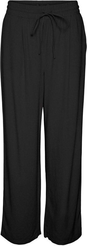 Vero Moda VMJESMILO Wide Leg Broek - Zwart - Dames - Maat M