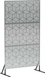 vidaXL Privacyscherm 100 x 50 x 180 cm Gegalvaniseerd staal zilver