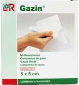 Gazin Gaaskompres 5 x 5 cm steriel 5X2ST