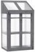 Mini-serre - Serre met frame - 3 plateaus - Raam - Dubbele deur - 70 x 50 cm - Grijs