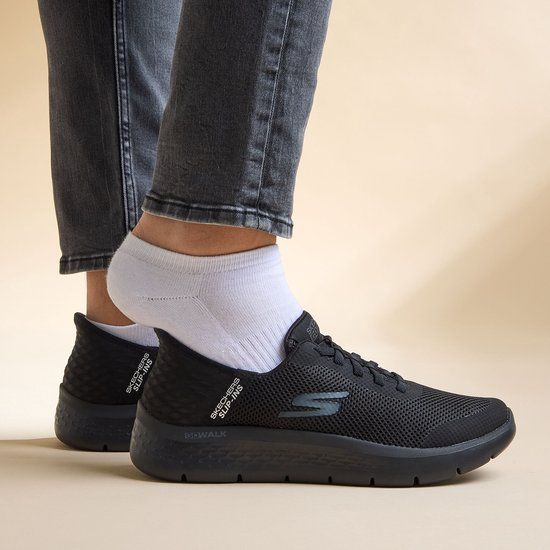 Skechers Slip-ins Go Walk Flex - Hands Up - Heren Instappers - Zwart