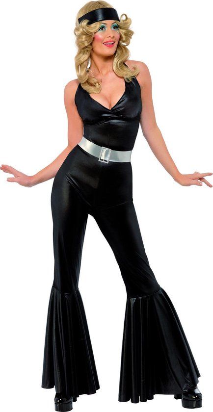 70s Diva Costume - S - Zwart - Vrouwen