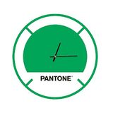 Homemania Wandklok Drive in - Wanddecoratie, rond - voor woonkamer, keuken, kantoor - groen, wit, zwart, van metaal, 40 x 0,15 x 40 cm