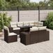 Maison Exclusive - Ensemble de meubles de jardin 9 pièces avec canapé et coussins, marron, en polyrotin