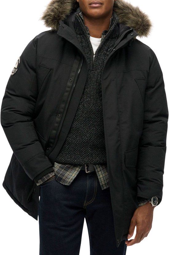 Superdry City Padded Parka Winterjas Heren - Maat M