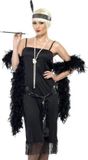 Smiffys Smiffy Flappers Jurk Zwart - Maat XL