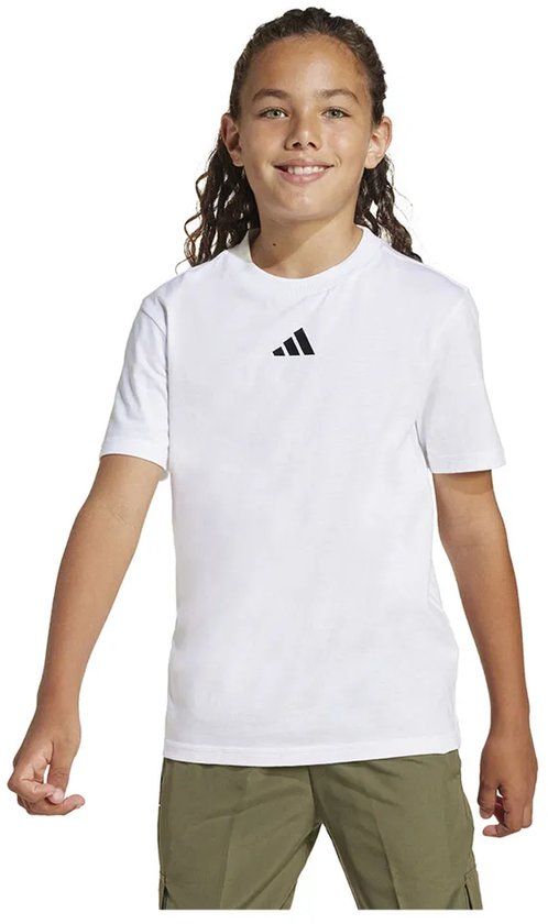 Adidas Essentials T-shirt Wit 11-12 Jaar Jongens/Meisjes