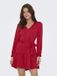 ONLY - ONLNEW ALENA LIFE L/S SHORT DRESS WVN - Dames - Mini jurk - Lychee - Maat M
