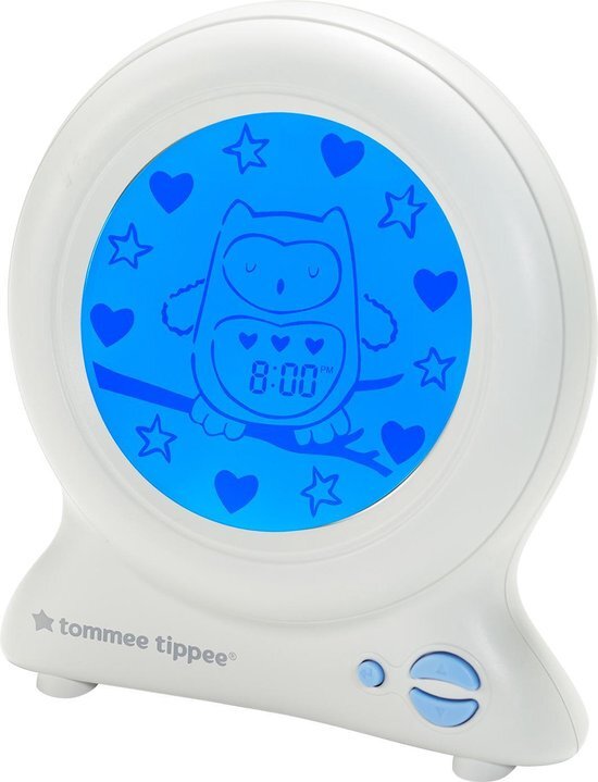 Tommee Tippee Groclock Klok en slaaptrainer, wekker en nachtlampje voor kleine kinderen, met USB-aansluiting