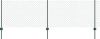vidaXL Gaashekwerk met paal 25 x 0,8 m PVC-Coated Staal Groen Mesh