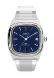 Timex Men's E-Line Expansion Band Mechanisch Automatisch Horloge Zilverkleurig En Blauw Kast Gemaakt Van 100% Roestvrij Staal En Een Armband Van 100% Roestvrij Staal 34 TW2Y07400AJ