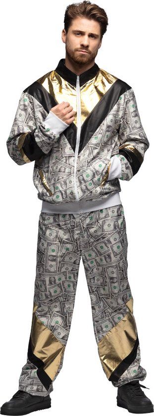 Boland - Trainingspak US Dollar dude (S) - Mannen - Pooier - Verkleedkleding
