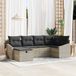 vidaXL Canapé Gris clair/Gris foncé Polyrattan