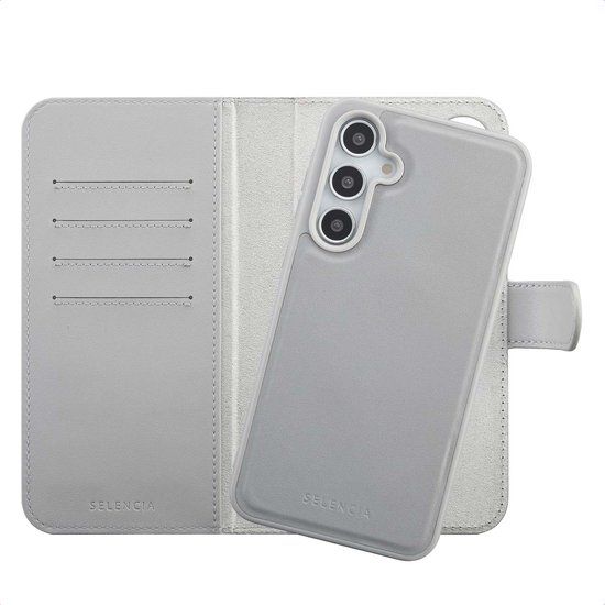 Selencia Olyn Uitneembare Bookcase met MagSafe voor Samsung Galaxy A35 - Grijs