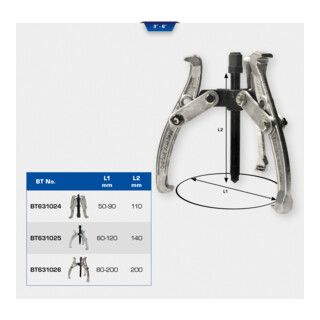 Brilliant Tools Universele trekker 3 armen, 6"