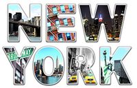AG Design SM 3431 New York, muurstickers, kleurrijk, 42,5 x 65 cm