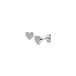 ZINZI zilveren oorknoppen hart wit 6mm ZIO1378Z