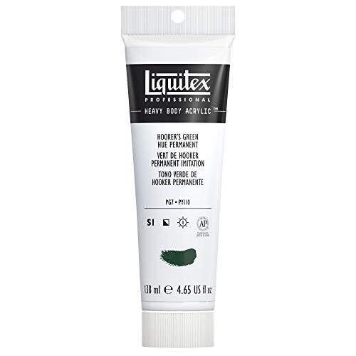 Liquitex 1047224 Professional Heavy Body acrylverf in kunstenaarskwaliteit met uitstekende lichtechtheid en boterachtige consistentie, - 138ml Tube, Hooker’s Green Hue Permanent