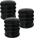 5five 3x Stuks ronde deurstopper zwart 7 x 7,5 cm van metaal - Deurstop