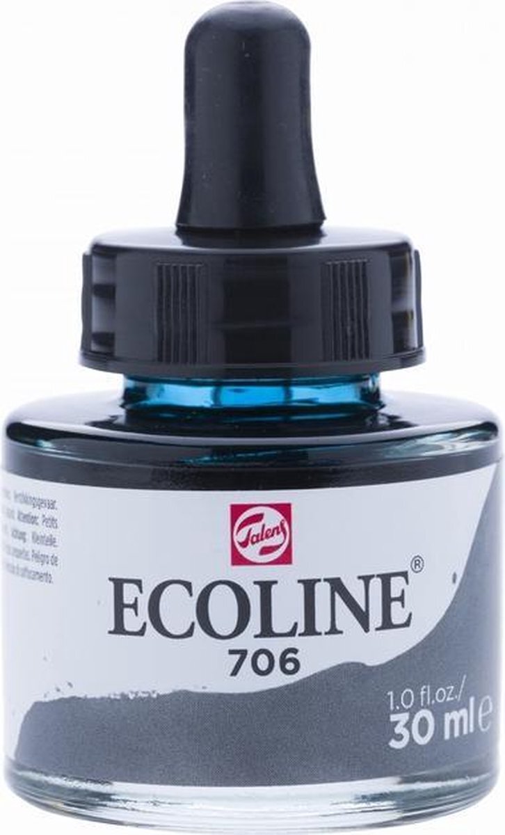 Talens Ecoline 30ml Donkergrijs