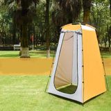 Douche-toilette portable 1,9 m tente de dressing pliable camping voyage douche tente de camping chambre à coucher sac à dos extérieur jaune gris