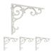 Relaxdays plankdrager, set van 4, gietijzer, antieke schapdragers, plankhouders metaal, HBD: 24,5 x 4 x 24,5 cm, wit
