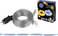 MOON in the room Decoratiesnoer - Kerstverlichting 100 LED's - Koud wit - 10 m - Zilver met gliter