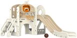 AIYAPLAY Kids Slide Kunststoff 186L x 153B x 111H cm Cremeweiß