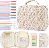 Housse de bible Ensemble de journalisation biblique Sac de bible comprenant 12 surligneurs 5 stylos gel 200 onglets 30 x 23 x 8 cm