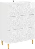 vidaXL Ladekast Hoogglans Wit 66 x 34,5 x 90 cm Bewerkt hout