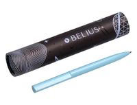 BELIUS Rollerball B Aluminium minimalisme, blauw, inkt, cilindrische doos