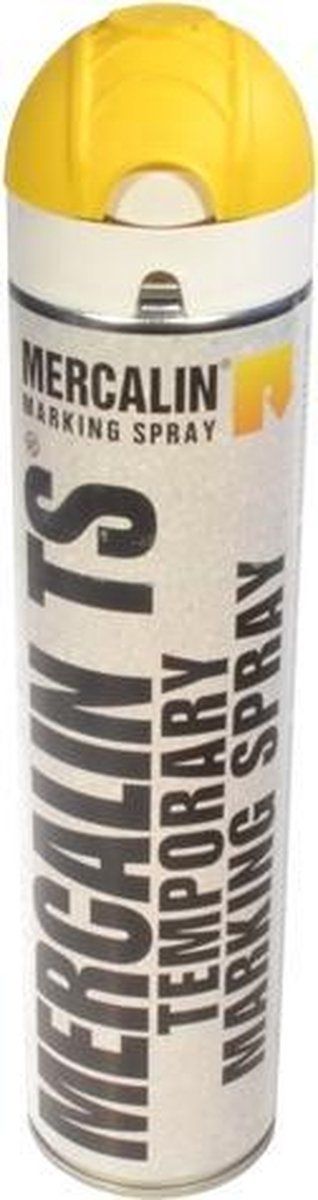 Mercalin TS tijdelijke markeringsverf - spuitbus 600ml geel