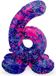 Folat Staande Folieballon Cijfer 6 Paint Splash - 72 cm