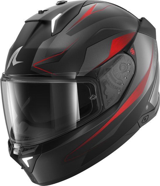 Shark Skwal i3 Mekarium Helm - Integraalhelm - Antraciet Mat/zwart/rood - Maat M