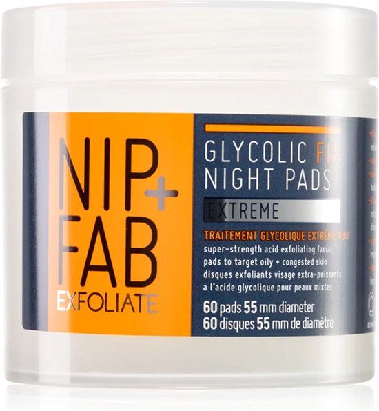 NIP+FAB Glycolic Fix X-treme Pads - 60 stuks