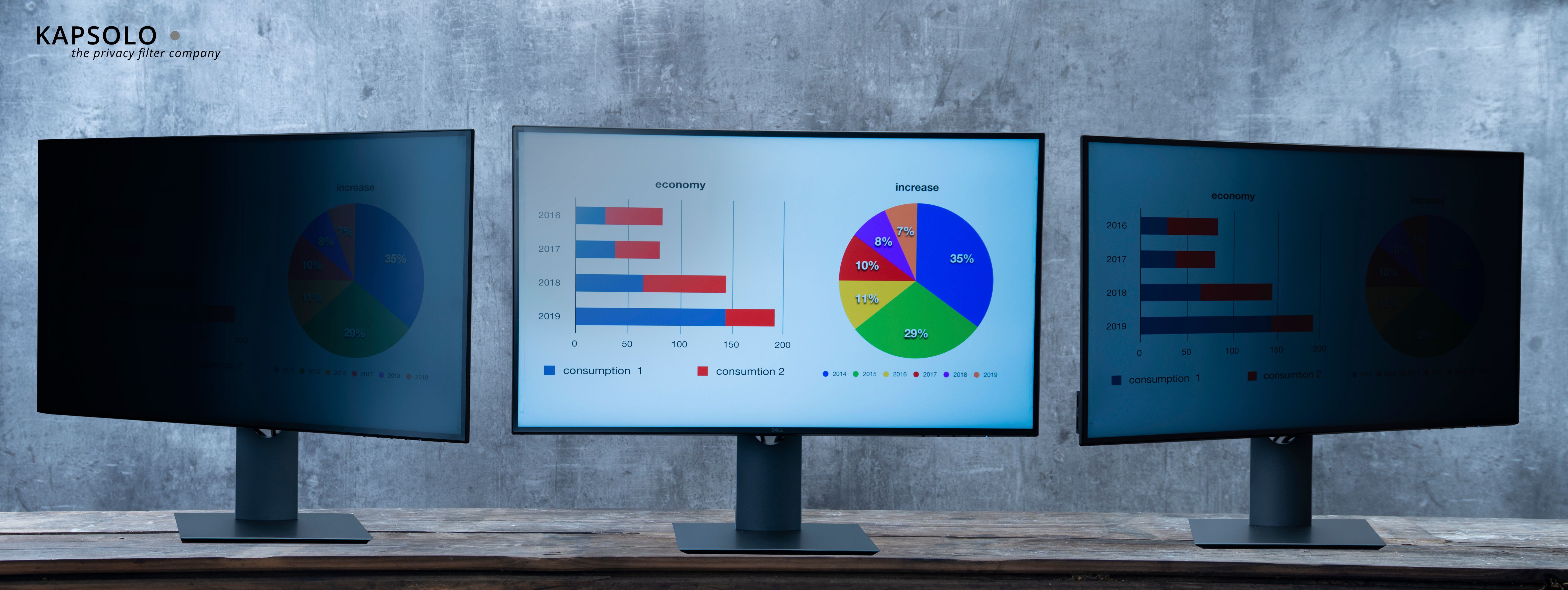 KAPSOLO KAP10724 Screenfilter - Transparant - 19,5 inch