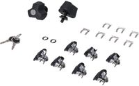 TRAX SW-MOTECH TRAX Lock Set met anti-diefstal Protection PRO 9 bijpassende sloten, 2 toetsen. Zilver
