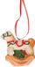 Merkloos / Sans marque Koopman International Kersthanger hobbelpaard - rood - 8 cm - keramiek