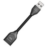 AudioQuest DragonTail USB-kabel zwart 0,112m