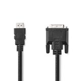 Nedis CCGL34800BK30 câble vidéo adaptateur 3 m HDMI Type A (Standard) DVI-D Noir