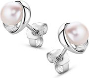 Miore Zilver Oorbellen Dames - van Zilver - Met Zoetwaterparels - Hypoallergene Knopjes - 9.5 mm