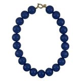 Bonnie Studios gold plated ketting Wilma donkerblauw