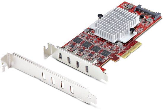 StarTech.com 4-Port USB-C PCIe Kaart, USB 3.2 10Gbps, USB Type-C PCI Express Uitbreidingskaart, 4x Onafhankelijke USB Controllers, Windows/Linux/macOS, TAA-Compliant