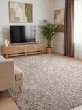 Elle Decoration Rocco Vloerkleed, plat weefsel, machinewasbaar, wol-look, duurzaam en duurzaam, modern, Scandinavische look voor woonkamer, eetkamer, slaapkamer, hal, taupe, meerkleurig, 80 x 150 cm